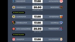 Süper Lig 16 Hafta Programı