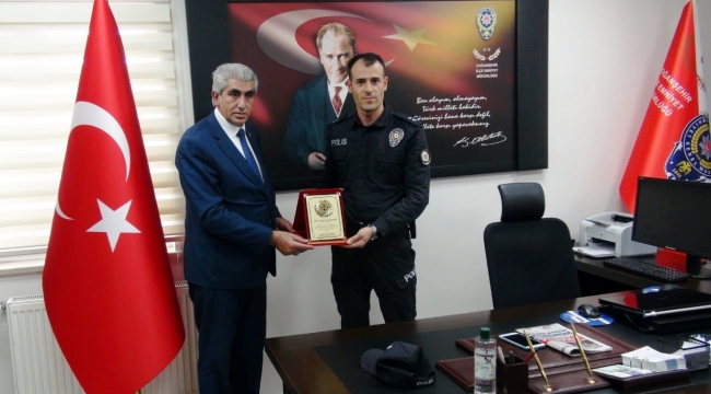 TİNGADER’den başarılı Doğanşehir İlçe Emniyet Müdürü Karadağa’a plaket