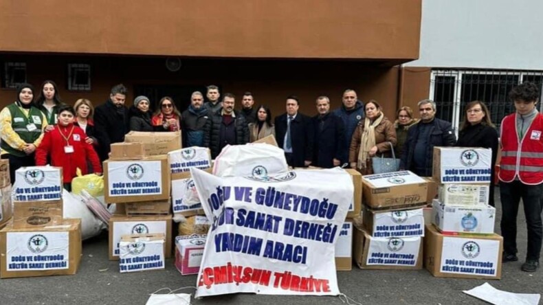 Doğu ve Güneydoğu Kültür Sanat Derneği’nden depremzedelere yardım