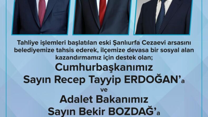 BAŞKAN KUŞ’TAN CUMHURBAŞKANI ERDOĞAN VE BAKAN BOZDAĞ’A TEŞEKKÜR