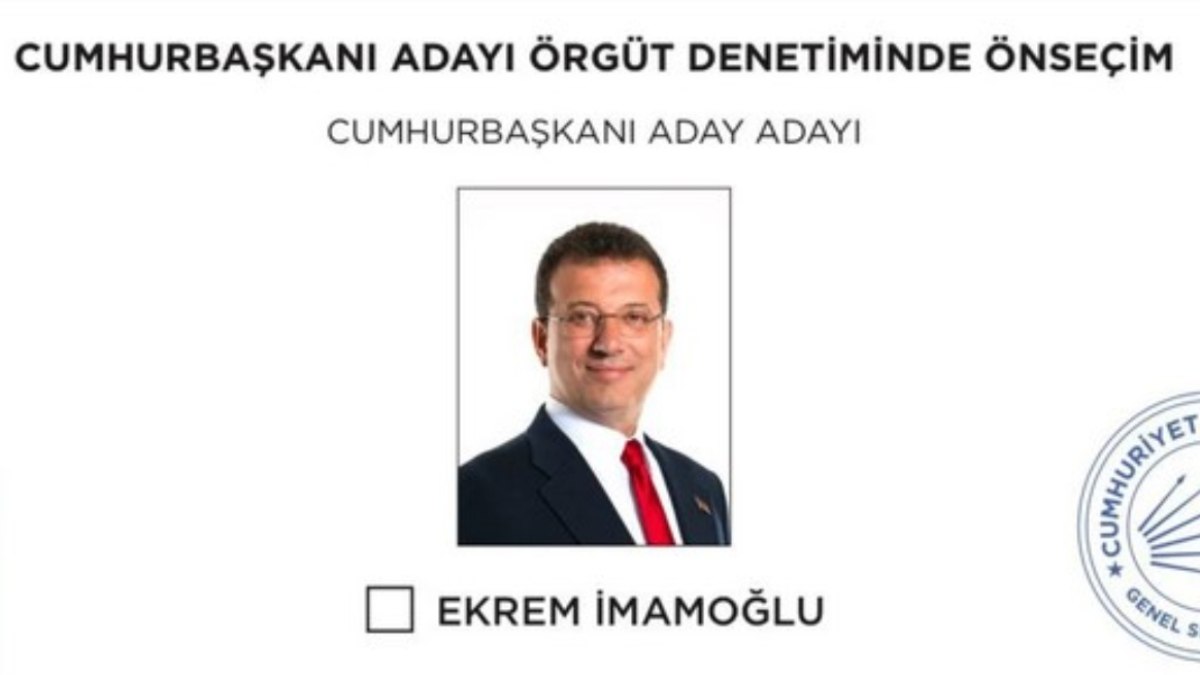 CHP'nin ön seçim pusulası: Tek aday İmamoğlu